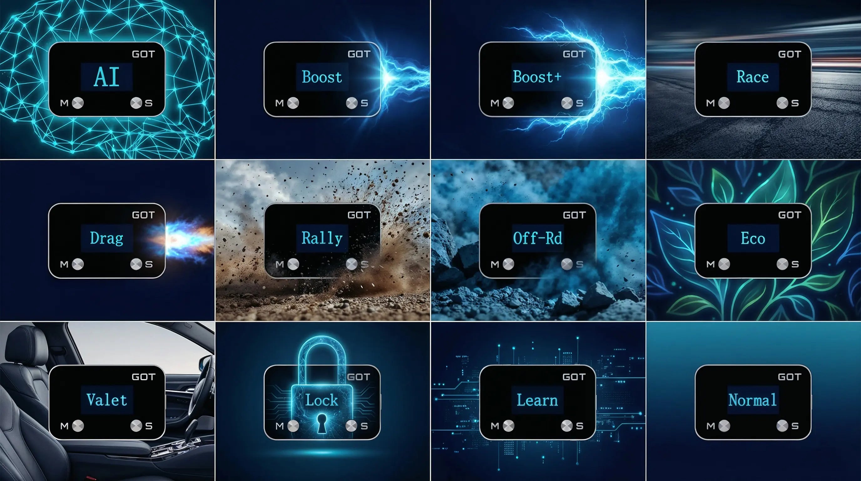 12 Driving Modes